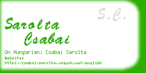 sarolta csabai business card